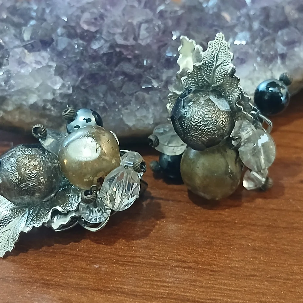 Elegant Silver and Gold Leaf Earrings